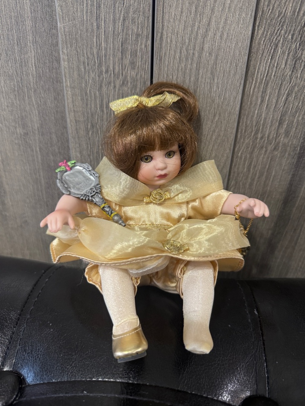 Marie Osmond Tiny Tots Disney's Baby Princess Belle Porcelain Doll 2002 *No Shoe
